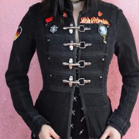 SOLD! ⭐️Vintage tripp nyc custom hellfire/stone temple pilots buckle jacket! - Picture 8 of 13